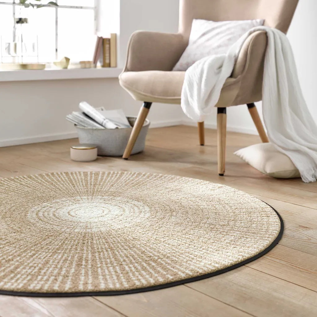  Wash+Dry Wohnteppich Waschbar 115 X 115 Cm Cascara Beige