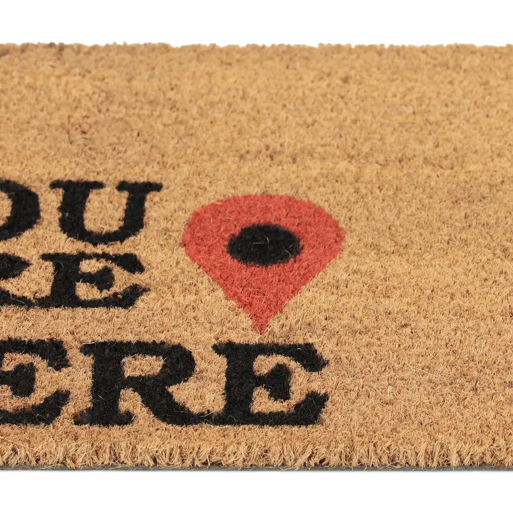  Relaxdays Fußmatte Kokos "You Are Here"