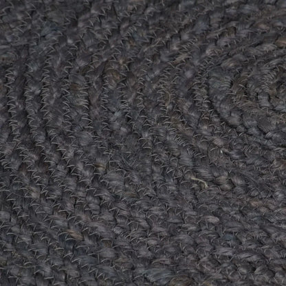  VidaXL Teppich Handgefertigt Jute Rund 180 Cm Dunkelgrau