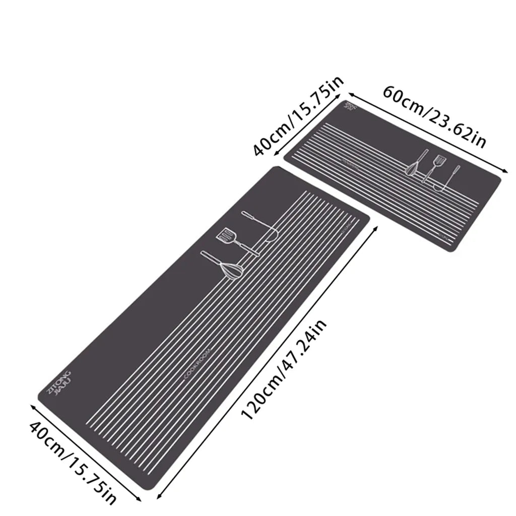  2 Stück Küchenläufer Küchenmatte Teppichläufer Küchenteppich 40*60/120cm