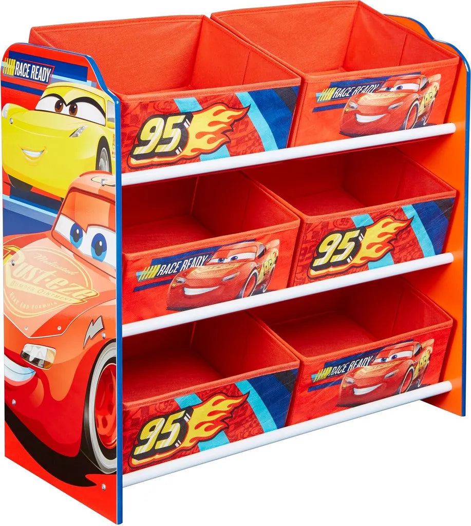  Worlds Appart Disney Cars - Regal Zur Spielzeugaufbewahrung Mit Sechs Kisten Für Kinder, 471CAA