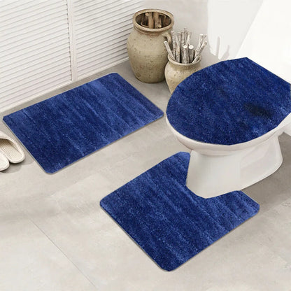  Topchances 3teilig Badezimmermatte Rutschfest Badematte Badteppich Badezimmerteppich Waschbar Duschmatten Weiche& Maschinenwaschbar Fußmatte Teppich Für Badezimmer (Blau)