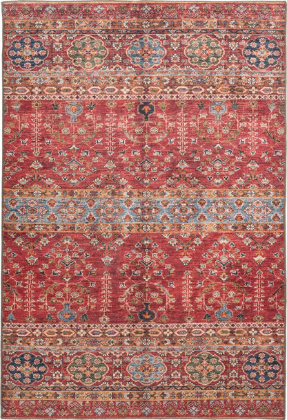  Kayoom - Kurzflor Teppich Faye 325 Multi / Rot Grösse: 190cm X 290cm