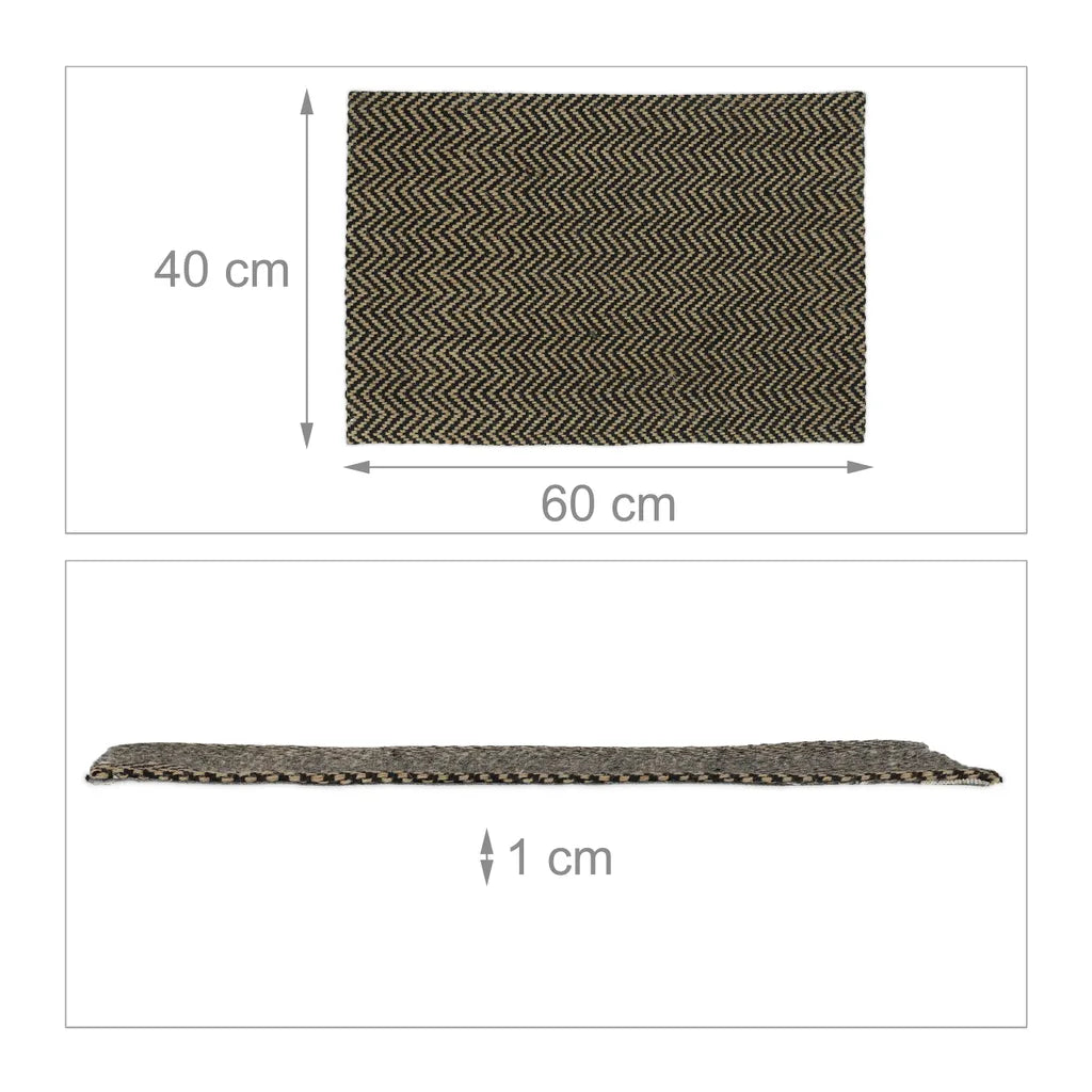  Relaxdays Jute Fußmatte Mit Muster