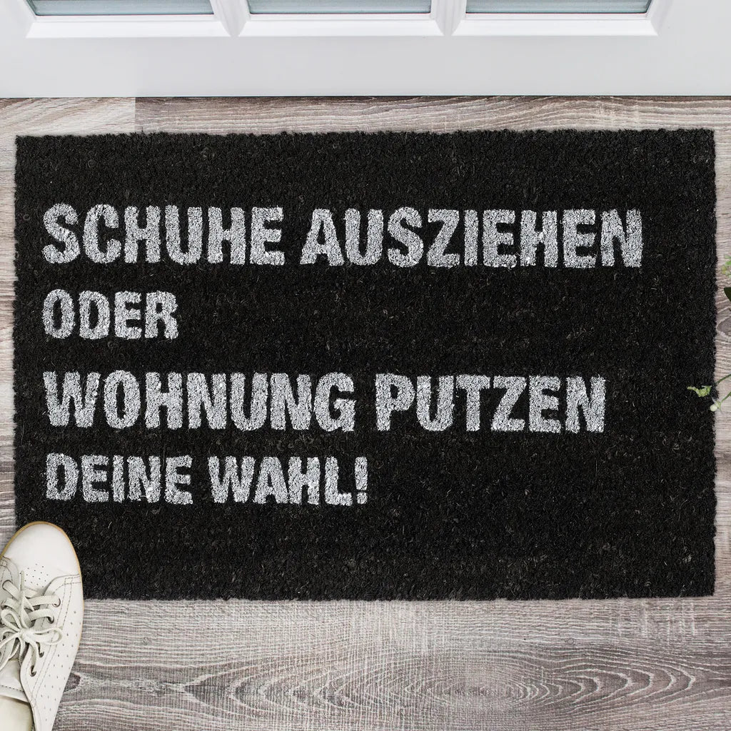 Relaxdays Fußmatte Kokos "Wohnung Putzen"