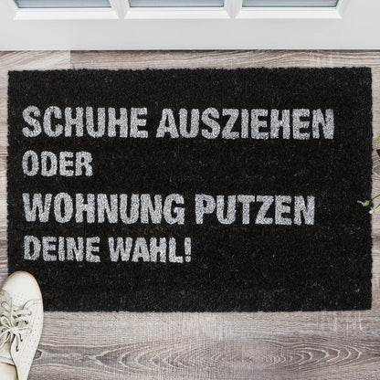  Relaxdays Fußmatte Kokos "Wohnung Putzen"