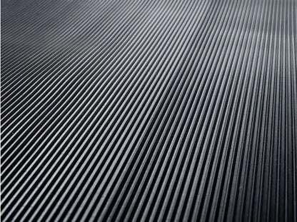  Gummimatte, Feinriefen, Schwarz, 120 X 500 Cm