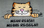  Fußmatte Uli Stein Mein Reich! Meine Regeln! Katze 50 X 75 Cm Grau Waschbar