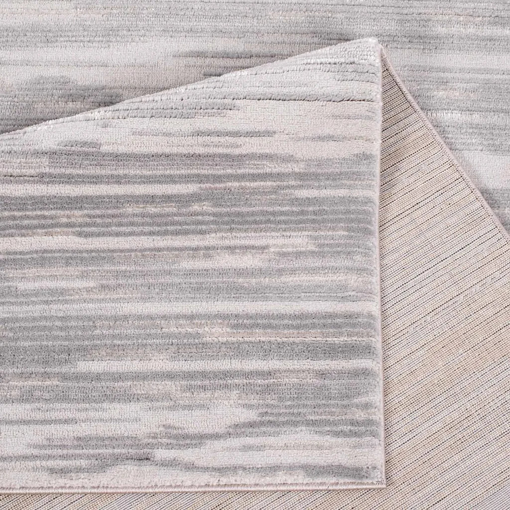  Teppich Modern Designer Flachflor Mit Streifen, Meliert, Hoch-Tief-Effekt In Grau Für Wohnzimmer Und Schlafzimmer, Größe In Cm:200 X 290 Cm