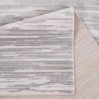  Teppich Modern Designer Flachflor Mit Streifen, Meliert, Hoch-Tief-Effekt In Grau Für Wohnzimmer Und Schlafzimmer, Größe In Cm:200 X 290 Cm