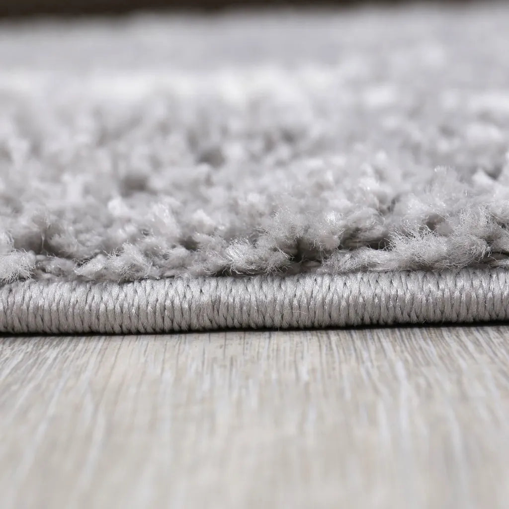  Hochflor Teppich Wohnzimmer Shaggy Skandi Design Rautenmuster Grau Creme Robust Weich Strapazierfähig, Maße:120x170 Cm
