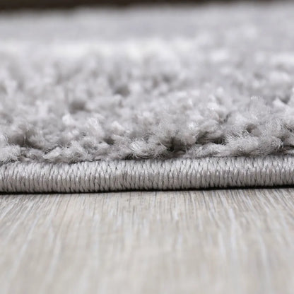  Hochflor Teppich Wohnzimmer Shaggy Skandi Design Rautenmuster Grau Creme Robust Weich Strapazierfähig, Maße:120x170 Cm
