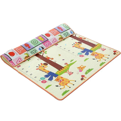  Baby-Krabbelmatte, Baby-Spielmatte Für Den Boden, Große Baumwoll-Lern-Bauchzeit-Matte, Faltbare, Rutschfeste, Superweiche, Gepolsterte Baby-Spielmatte Für Den Spielbereich, Teppich, Fitness-Aktivität Für Kleinkinder, Kleinkinder, Jungen, Mädchen,Stil 1