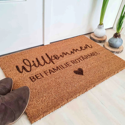  Kokos Fußmatte Personalisiert: Indoor Matte Mit Individuellem Namen Der Familie