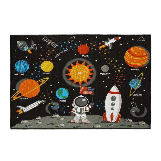  Relaxdays Weltall Teppich Für Kinder 150x100 Cm
