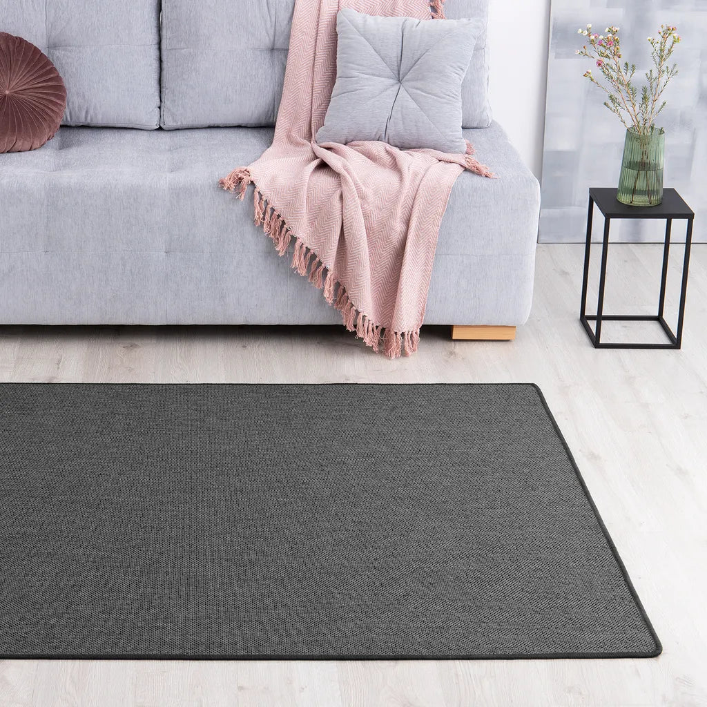  Teppich-Läufer Auf Maß Sabang Sisaloptik Anthrazit Breite: 66 Cm, Länge: 200 Cm
