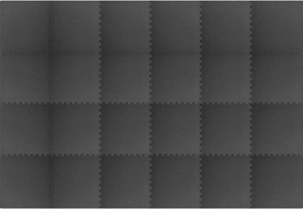  VidaXL Bodenmatten 24 Stk. 8,64 M² EVA-Schaum Schwarz