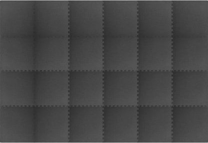  VidaXL Bodenmatten 24 Stk. 8,64 M² EVA-Schaum Schwarz