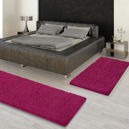  Bettumrandung Barcelona Berry 1 Läufer 80x300 Cm + 2 Brücken 80x150 Cm