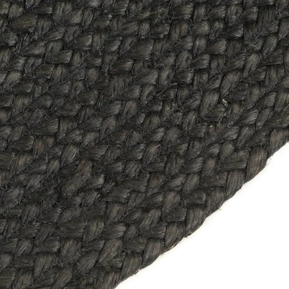  VidaXL Wendeteppich Geflochten Anthrazit Und Natur 90 Cm Jute Rund