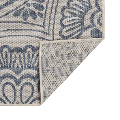  VidaXL Outdoor-Teppich Flachgewebe 160x230 Cm Blaues Muster