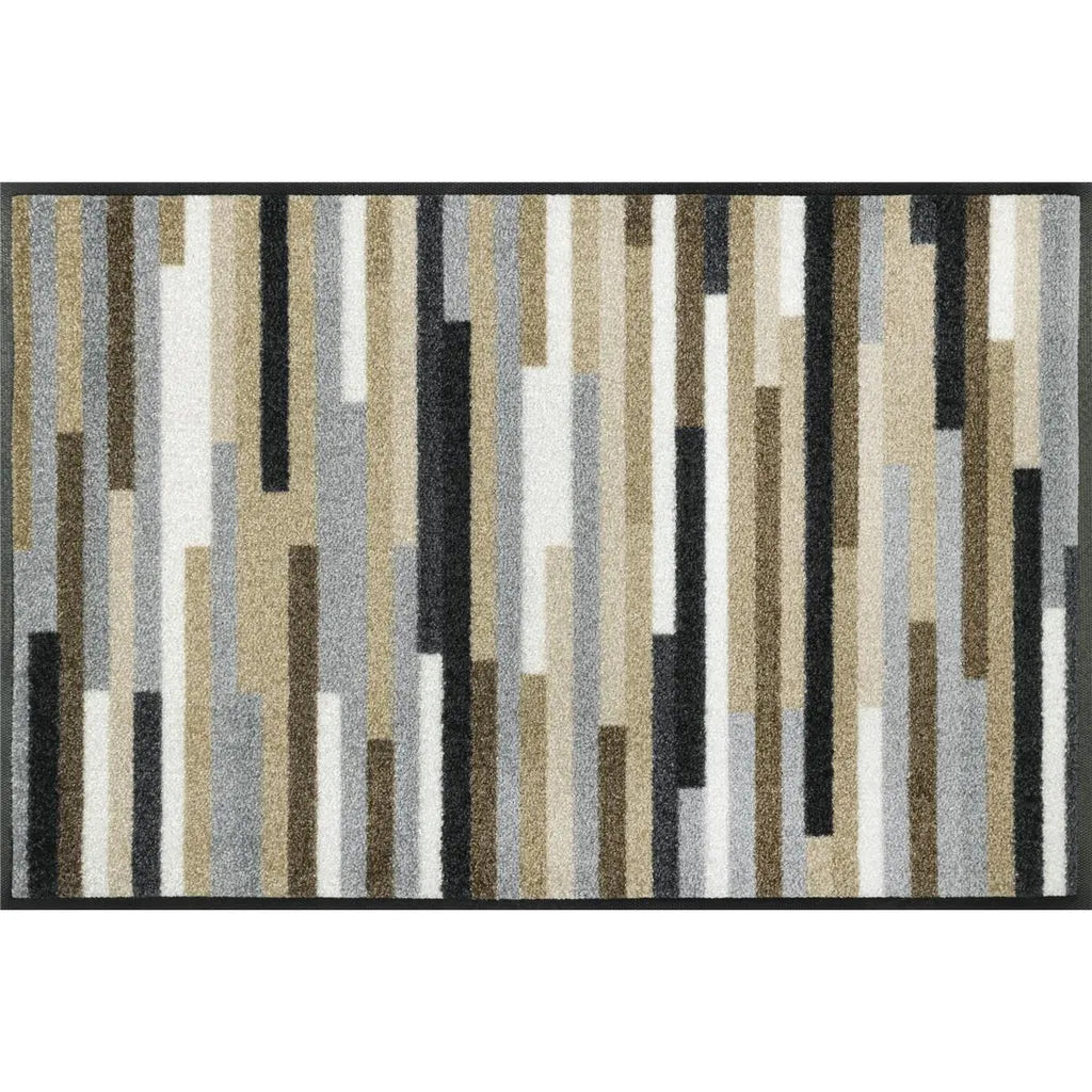  Wash+dry Fußmatte Mikado Stripes Nature 50 X 75 Cm Waschbare Schmutzmatte