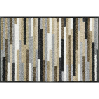  Wash+dry Fußmatte Mikado Stripes Nature 50 X 75 Cm Waschbare Schmutzmatte