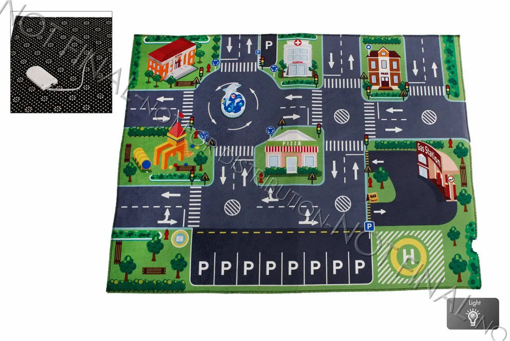  Kids Globe Spielteppich Mit LED-Ampeln 72x120 Cm