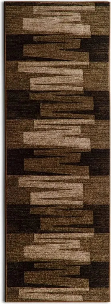  Teppich-Läufer Auf Maß Gekettelt Via Veneto Braun 80x400 Cm