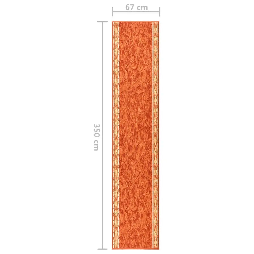  VidaXL Teppichläufer Terrakottarot 67x350 Cm Rutschfest