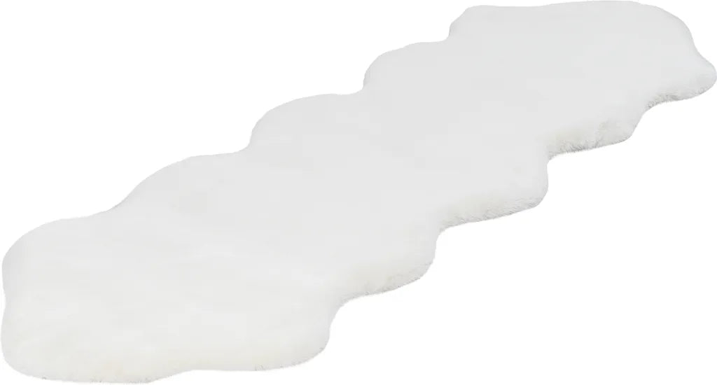  Kayoom - Hochflor Teppich Rabbit Double Sheepskin 300 Weiß Grösse: 60cm X 180cm