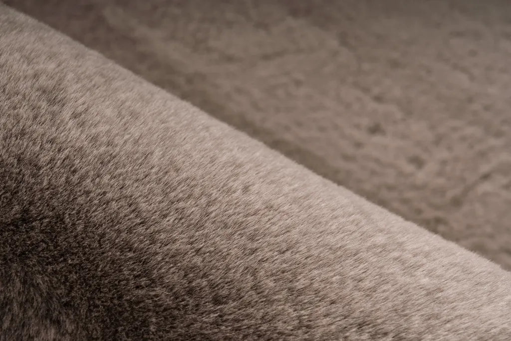  Kayoom - Hochflor Teppich Rabbit Light 525 Taupe Grösse: Ø 160cm RUND