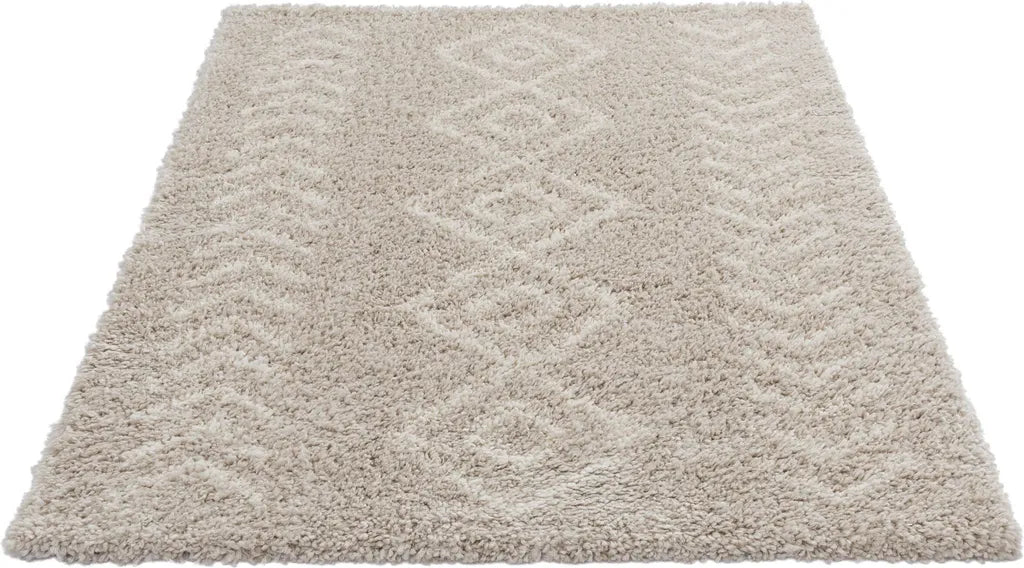  Hochflor Teppich, Ethno SHAGGY 8685, Rechteckig, Höhe 30mm 160x230cm / Cream & Beige