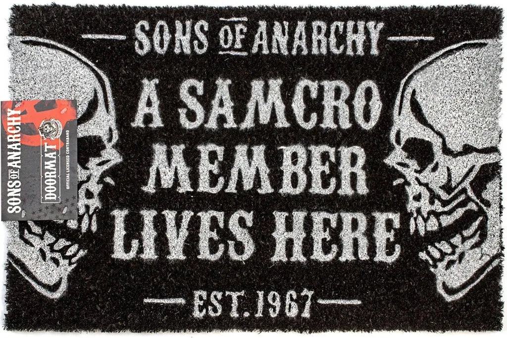  Sons Of Anarchy - Türmatte NS6124 (Einheitsgröße) (Schwarz/Weiß)