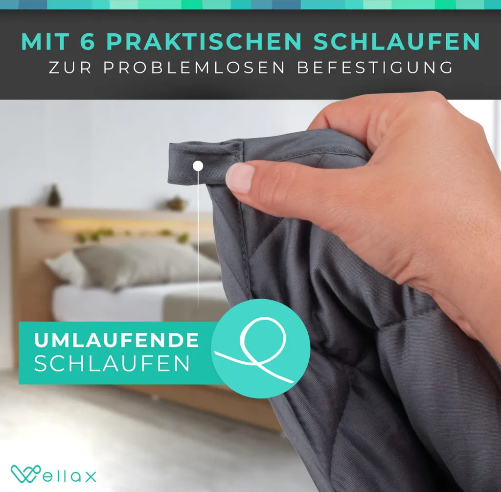  Comodo Gewichtsdecke Kinder - Therapiedecke 3,2kg - 104x152 Cm - Weighted Blanket - 100% Baumwolle - Für Stressabbau & Angstzustände - Mit Tasche