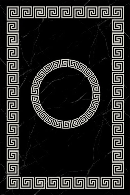  Teppich & Läufer Imperial Flach 7x Größen Schwarz & Silber 6mm HLO-JE45 160x230 Cm (3,68m²)