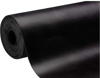  Gummimatte, Feinriefen, Schwarz, 120 X 500 Cm