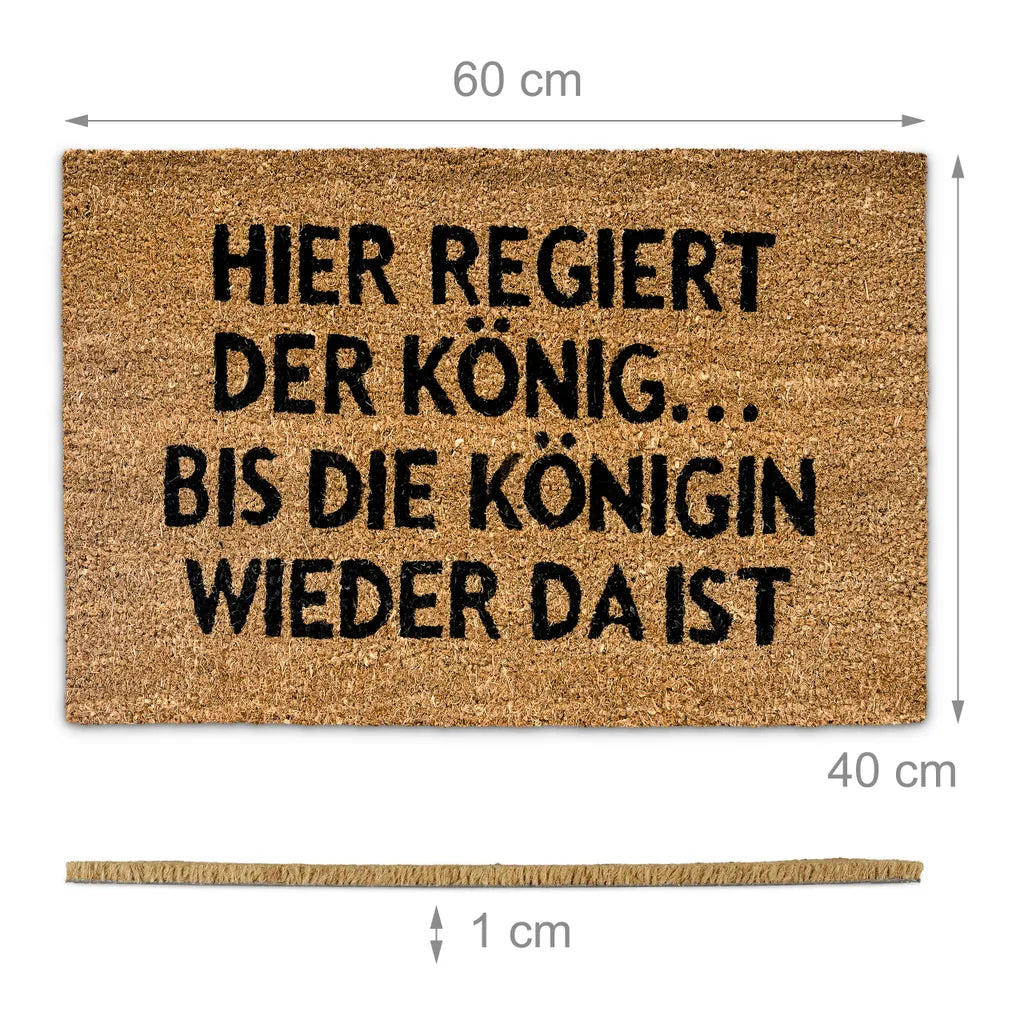  Relaxdays Fußmatte Kokos KÖNIGIN