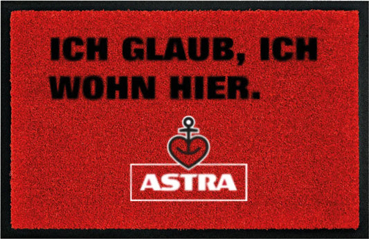  Astra Bier Fußmatte Schmutzfänger "Ich Glaub, Ich Wohn Hier."