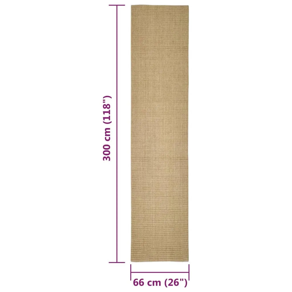  VidaXL Teppich Natur Sisal 66x300 Cm