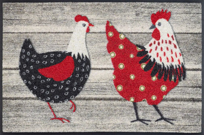  Wash+dry Fußmatte Chicken Farm 50 X 75 Cm Waschbare Tiermatte