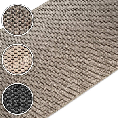  Teppich Läufer Kalkutta Sisaloptik Tiger-Eye-Design Wohnteppich Flurläufer Taupe 66x200 Cm