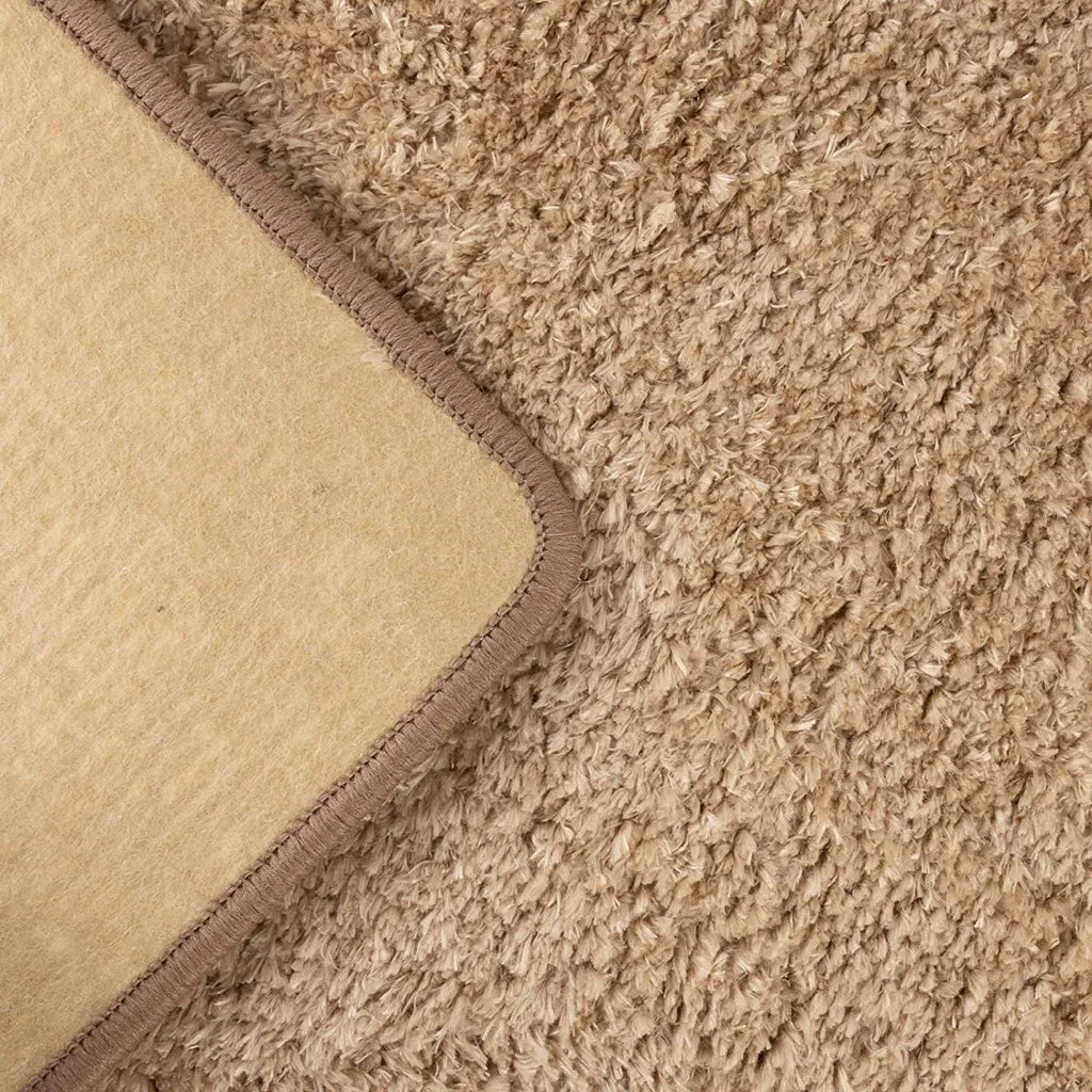  Karat Flokati Shaggy Teppich Elite Küchenläufer Teppichläufer Flurteppich, Hellbraun, 80x500 Cm