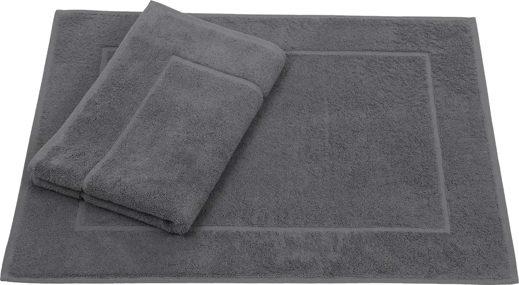  Betz 2er Set Badvorleger Badematte Badteppich Duschvorleger Frottee Größe 50x70 Cm 100% Baumwolle 650g/m² Farbe - Anthrazit