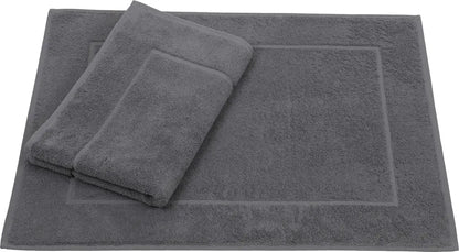  Betz 2er Set Badvorleger Badematte Badteppich Duschvorleger Frottee Größe 50x70 Cm 100% Baumwolle 650g/m² Farbe - Anthrazit