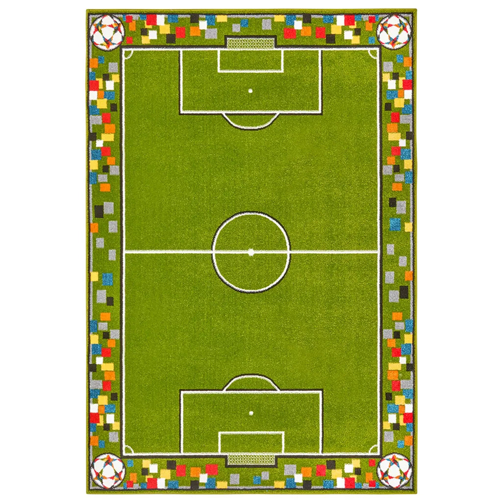  Kurzflor Kinderteppich Soccer Pitch, Größe:80x150 Cm