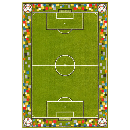  Kurzflor Kinderteppich Soccer Pitch, Größe:80x150 Cm