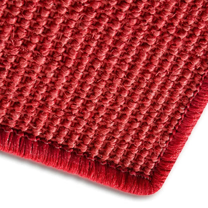  Sisal-Bettumrandung Sylt 3-teilig Rot 1 Läufer: 67x330 Cm + 2 Brücken: Je 67x130 Cm