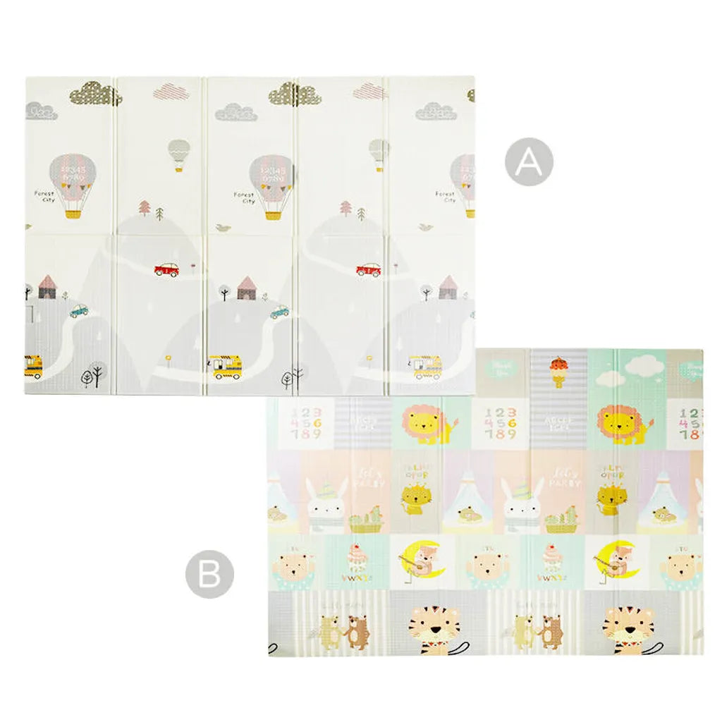  Babymatte DICKE 1,5 Cm. Faltbare Kindermatte Baby Spielmatte- 180x200x1.5cm. Wendefähige Und Ungiftige Wasserdichte Schaumstoff Kinderteppich- Krabbelmatte Spiel-Teppich Bodenmatte Kinder-Matte
