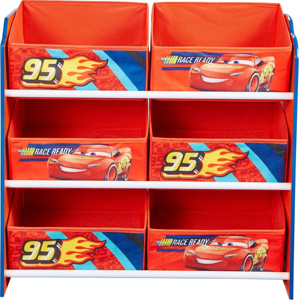  Worlds Appart Disney Cars - Regal Zur Spielzeugaufbewahrung Mit Sechs Kisten Für Kinder, 471CAA